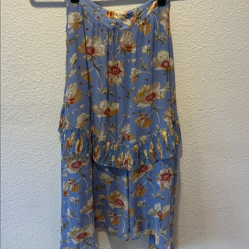PAIGE Asymmetrical Floral Skirt 100% Silk